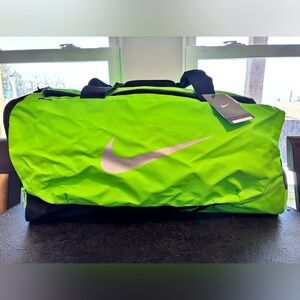 Nike Lime Green and Black Duffel Bag